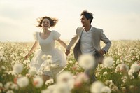 Wedding flower field landscape. 