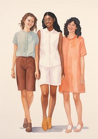 Young women footwear painting standing. AI generated Image by rawpixel.