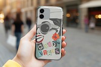 Smartphone case mockup, mobile phone accessory psd