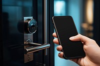 Smart home lock system, activating by smartphone