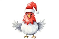 Chicken christmas animal cartoon bird. 