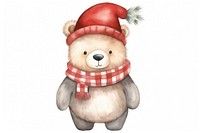 Bear Christmas cartoon mammal animal. AI generated Image by rawpixel.