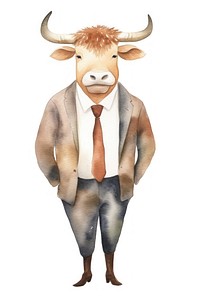 Bull businessperson animal livestock buffalo. 