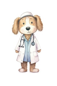 Dog doctor veterinarian cartoon mammal. 