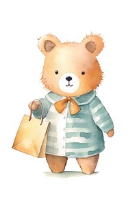 Fox holding shopping bag cartoon cute toy. AI generated Image by rawpixel.