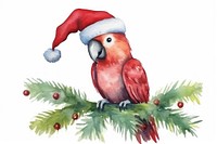 Animal parrot christmas cartoon. AI generated Image by rawpixel.
