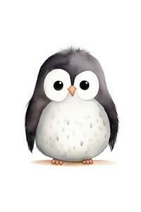 Penguin mental health animal cartoon bird. 