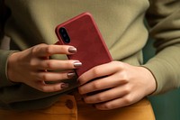 Red mobile phone case