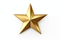 3D Golden star gold symbol white background. AI generated Image by rawpixel.