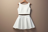 White skirt fashion dress gown. 