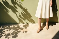 Skirt footwear fashion shadow. 