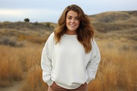 Sweatshirt outdoors portrait sweater. 