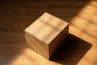 Brown paper box wood cardboard shadow. 