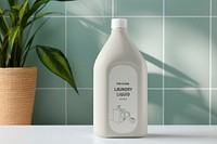 Detergent bottle mockup, product packaging psd