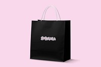 Paper shopping bag mockup psd