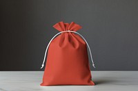 Red drawstring bag with design space