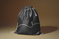 Black drawstring bag