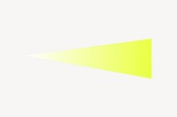 Gradient neon yellow triangle shape vector