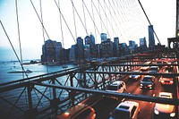 Cars on a bridge image