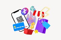 Online shopping, 3d remix design resource