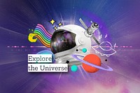 Explore the universe, business 3d remix