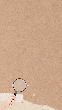Magnifying glass border iPhone wallpaper, paper textured design