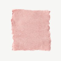 Ripped pink paper, collage element psd