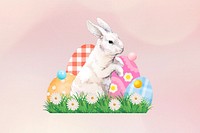 Easter bunny and eggs, creative remix