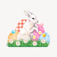 Easter bunny and eggs, creative remix