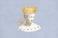 Greek Goddess queen statue, creative remix