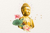 Buddha statue, spirituality creative remix