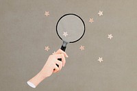 Magnifying glass, creative business remix