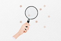 Magnifying glass, creative business remix