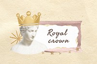 Royal crown, Greek statue paper craft remix