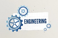 Engineering, cogwheel  paper craft remix