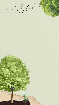 Trees environment border iPhone wallpaper