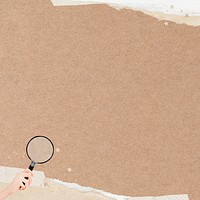 Magnifying glass border background, paper textured design