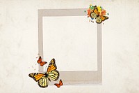 Butterfly instant film frame, creative remix