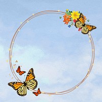 Monarch butterfly frame background