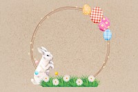 Easter bunny frame background