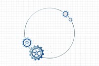 Business cogwheel circle frame background