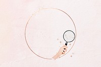 Magnifying glass circle frame background