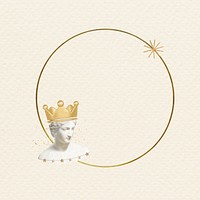 Greek queen statue frame background