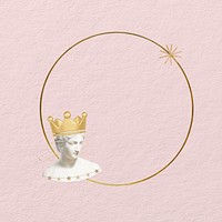 Greek queen statue frame background