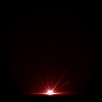 Red sunburst lens flare effect 