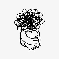 Mental disorder doodle illustration vector