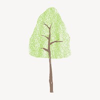Pine green tree doodle illustration design