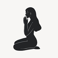 Yoga salutation, spiritual illustration, design resource