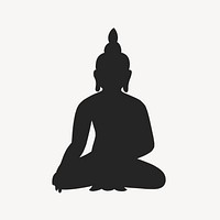 Buddha silhouette, spiritual illustration, design resource