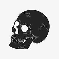 Black skull, spiritual illustration, design resource